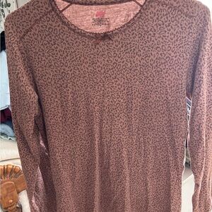 Leopard Print Long Sleeve Top